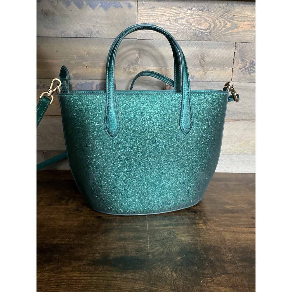 Kate Spade New York Glimmer Satchel Green Glitter